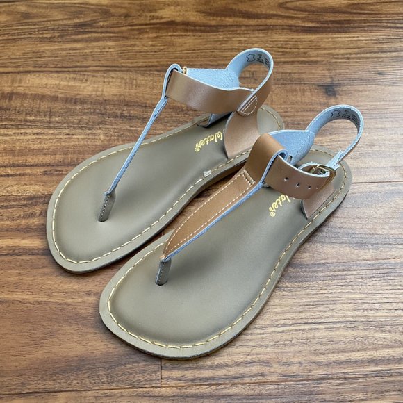 NWOB Girls Salt Water Rose Gold Sandals - Picture 1 of 9